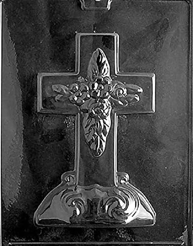 Grandmama's Goodies R025 Large Cross with Base - Chocolate Candy Soap Mold with Exclusive Molding Instructions