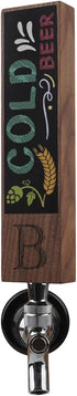 Monogrammed B Chalkboard Beer Tap Handle, 8 Inch Tall Walnut Wood for Home Brew Kegerators, Gift for Him