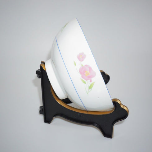 Artliving Large Deep Bowl Display Stand Easel, Black Gold Stands for Platters and Deep Dishes