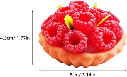 6Pcs Set UPKOCH Artificial Fruit Egg Tart Fake Cake Model Realistic Simulated Bakery Display Props for Home Kitchen