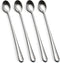 IQCWOOD Long Handle Iced Tea Spoons - 9-Inch Long Handle Tea Spoons, Set of 4 Stainless Steel Cocktail Stirring