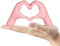 Small Pink Decor,Resin Heart Hands Sculpture for Living Room Bedroom Bookshelf Shelves