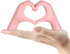 Small Pink Decor,Resin Heart Hands Sculpture for Living Room Bedroom Bookshelf Shelves