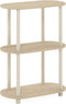 Furinno Besi 5-Tier Industrial Multipurpose Shelf Display Rack with Metal Frame, Narrow,