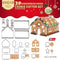 Gingerbread House Cookie Cutter Set - 10 PCS 3D Christmas House Kit with Gift Box Packaging