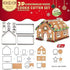 Gingerbread House Cookie Cutter Set - 10 PCS 3D Christmas House Kit with Gift Box Packaging