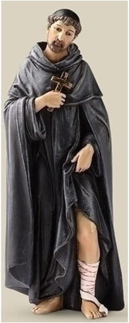 Religious Gifts Hand Painted St. Saint Peregrine Statue, 6 Inch, Patron of Cancer Protector