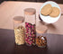 2Pcs 300ml/10oz Clear Glass Bottles with Cork Stopper - Empty Refillable Storage Container for Dry Food Goods