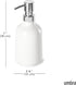 13 oz (384 ml) Umbra Step Liquid Soap Pump Dispenser, Also Works with Hand Sanitizer, Easy to Refill, White