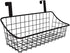 LeleCAT Grid Storage Basket with Hook, Hang it Behind a Door or on a Railing, Over the Cabinet Door, Small, Black, 1