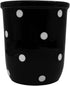 Modern Kitchen Utensil Holder, Polka Dots Black Utensil Crock, Kitchen Storage Decor
