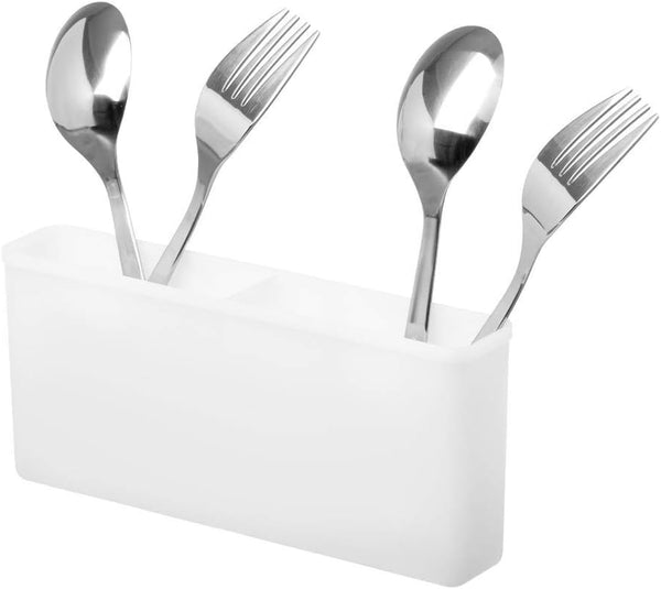 SANNO Utensil Drying Rack, Plastic Silverware Storage Holder for Dish Rack Over Sink, Chopsticks/Spoon/Fork/Knife