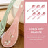 Healvian 6pcs Chinese/Japanese Ceramic Soup Spoons, Pink Snow Pattern Porcelain Ramen Spoons for Soup, Dumpling