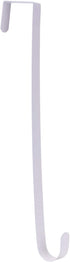 Sattiyrch 15" Wreath Hanger for Front Door - Sturdy Steel Over The Door Hook (White)