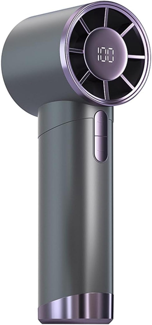 Portable Handheld Fan, 1-100 Speeds Adjustable Turbo Mini Fan with LED Display, Rechargeable Personal Fan for Travel