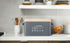Bread Box for Kitchen Countertop - GA Homefavor Bread Bin with Bamboo Lid, 11.56" x 6.7" x 5.5", Grey