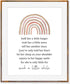8x10" Hold Her a Little Longer Baby Girl Nursery Quote Art Rainbow Newborn Baby Gift for Baby Girls Room Boho Nursery