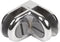 Glass Cube Connectors for 3/16" Thick Glass, 2 Way Glass Cubby Display Joiner, Chrome, 10 Pack