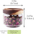 Glass Coffee Containers, 8.5 FL OZ/250 ml Kitchen Food Storage Canister with Sealed Wooden Lid, BPA-Free Clear Glass Jar