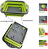 YZWDTGS Collapsible Cutting Board with Colander, Foldable Multi-function Kitchen Plastic Dish Tub, Green