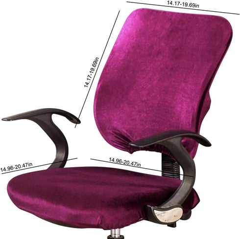 Stretch Spandex Velvet Computer Office Chair Covers, Removable Washable Slipcovers for Home and Wedding Decor