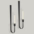 SHOHAYTO Black Wall Candle Holder Set of 2, Metal Wall Mount Candle Sconces