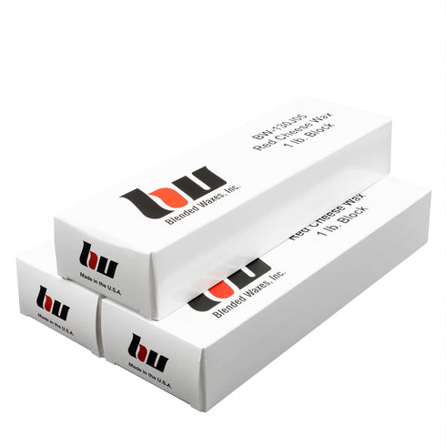 3 Blended Waxes Inc. Cheesemaking Wax Block - Premium Food Grade Wax, Can Be Used For A Variety Of Cheese Types, Red