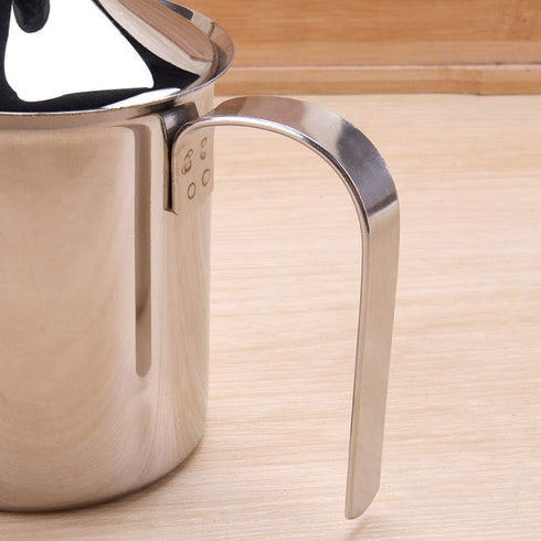 Manual Stainless Steel Whipped Cream Dispenser, Handheld DIY Whipper Maker with Lid, Perfect for Gift