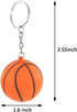 iMagitek 15 Pack Orange Basketball Keychains - Kids Party Favors, School Carnival Prizes, Gift Fillers