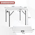 PayLessHere 34" Folding Tables Plastic Folding Card Table Half Portable Foldable Table for for Parties Wedding BBQ