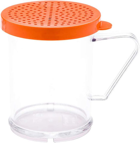 Restaurantware RW Base 10 Ounce Clear Plastic Dredge Spice Shaker with Rose Perforated Lid