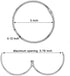 Coideal 20 Pack Metal Shower Curtain Rings, 2 Inch Large Silver Round Loop for Hanging Drapes