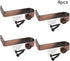 MroMax 4Pcs Curtain Rod Bracket - 85 X 35 X 20mm Wall-Mounted Iron Single Holder for 22mm Drapery Rod (Copper Red)