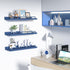 Set 3 RYOFOBETTO Floating Shelves, Bathroom Decor Shelves Over Toilet, Farmhouse Wall Shelves for Living Room, Bedroom