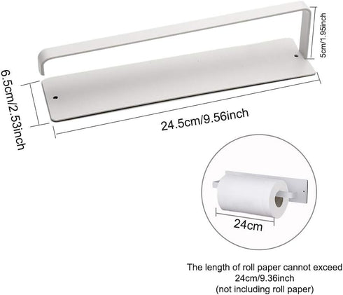 iayokocc Magnetic Towel Bar, Kitchen Towel Rack Magnetic Paper Towel Holder for Refrigerator Multifunctional Paper Roll