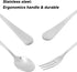 Set of 16 Demitasse Espresso Spoon (4 inch) and Stainless Steel Forks (4.8 inch), DaKuan Mini Coffee Spoons & Cake Forks for Dessert, Tea, Appetizer by DaKuan