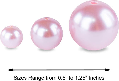 Super Z Outlet Elegant Glossy Polished Pearl Beads, DIY Jewelry Necklaces, Table Scatter, 8 Ounce Pack