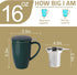 Sweejar Porcelain Tea Infuser Cup with Lid, 16 oz, Microwave and Dishwasher Safe, Tea Steeping Mug for Tea Drinkers,