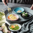 Gaolinci 3.5 Inches Flower Shape Ceramic Sauce Dish, Mini Side Seasoning Dish, Set of 4 Porcelain Small Saucer Dishes