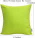 Thmyo 4-Pack 100% Cotton Comfortable Solid Decorative Throw Pillow Case, 18x18inch/45x45cm, Light Green
