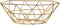 Geometric Metal Wire Fruit Bowl, Iron Arts Storage Basket for Kitchen Counter (Gold)