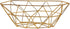 Geometric Metal Wire Fruit Bowl, Iron Arts Storage Basket for Kitchen Counter (Gold)