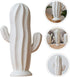 VOSAREA Ceramic Cactus Figurine Minimalist Cactus Statue Jewelry Holder Centerpiece Ornament for Home Office Decor