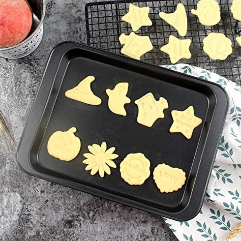 Small Baking Sheet 2 Pack, Shinsin 8 Inch Nonstick Baking Pans for Oven, Professional Reusable Baking Trays