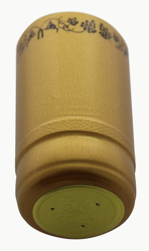 Gold With Black Grapes PVC Shrink Capsules - 500 Count
