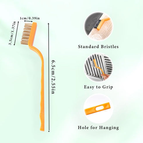 Hard Bristle Crevice Cleaning Brush, 8Pcs Multifunctional Tools for Household Use, Black