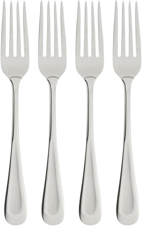 Oneida Satin Sand Dune Everyday Dinner Forks, Set of 4, 18/0 Stainless Steel
