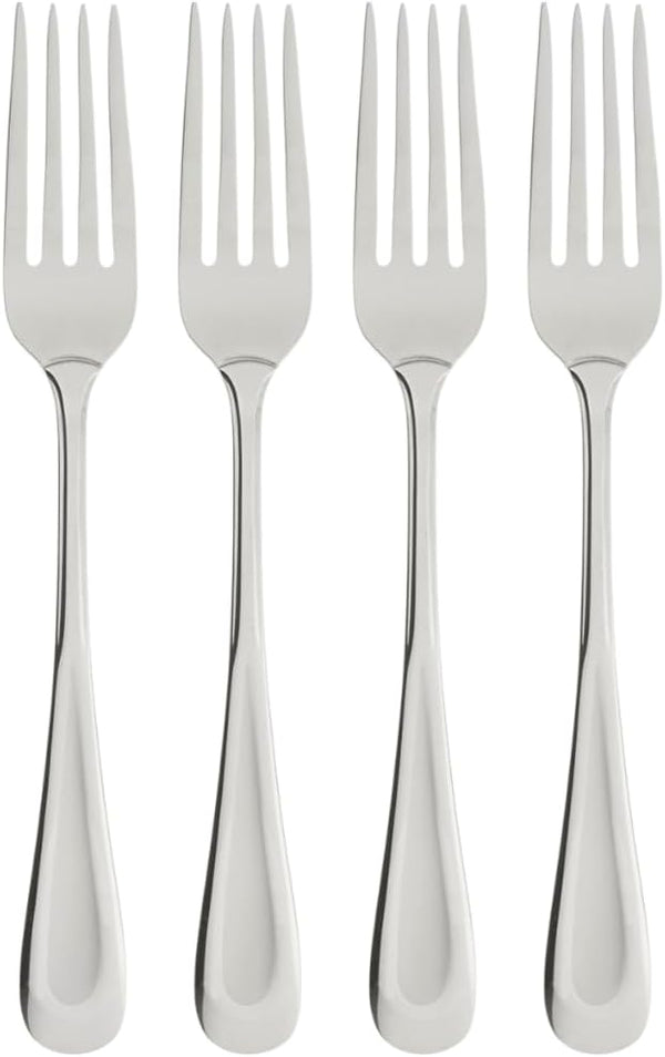 Oneida Satin Sand Dune Everyday Dinner Forks, Set of 4, 18/0 Stainless Steel