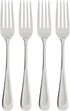 Oneida Satin Sand Dune Everyday Dinner Forks, Set of 4, 18/0 Stainless Steel
