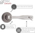 Stainless Steel Measuring Spoons - 5 Piece Heavy Duty Set for Dry Food, Spices, or Liquids